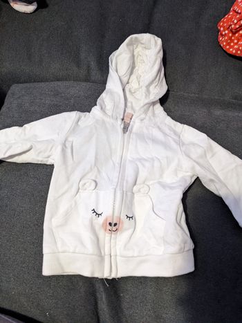 Gilet sweat à capuche