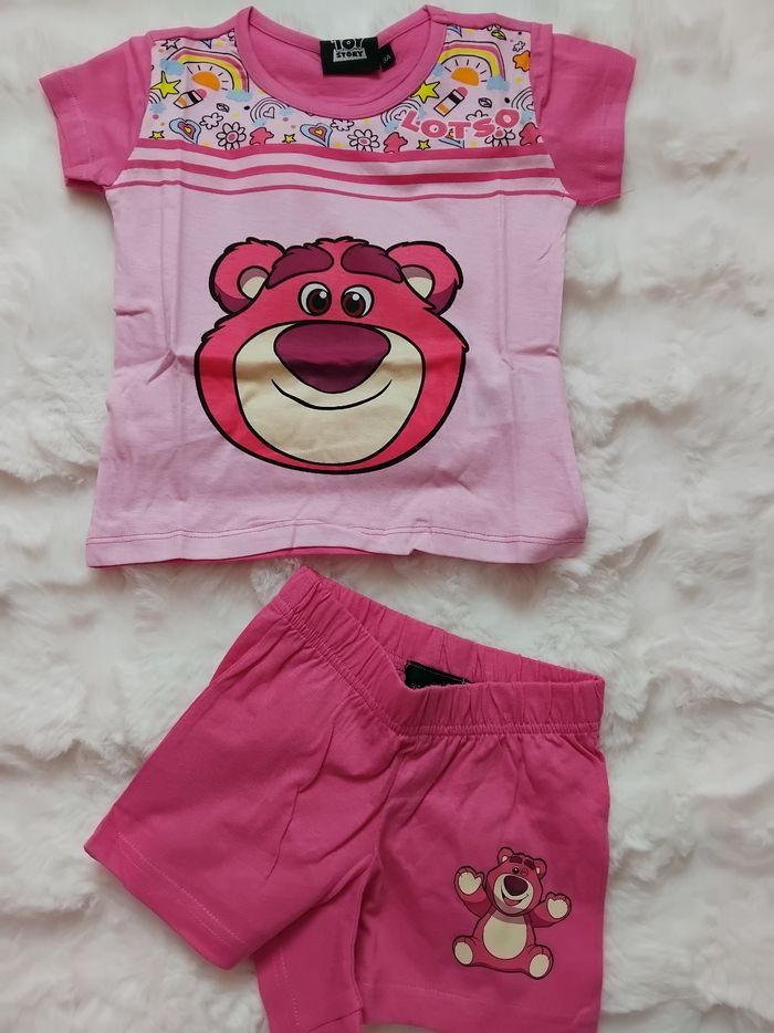 Pyjama été, pyjashort Lotso, toy story, neuf, taille 6 ans - photo numéro 2