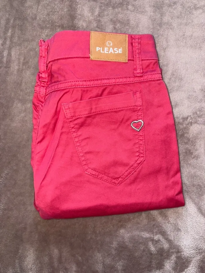 Pantalon chino rose femme taille 34 Please en très bon état - photo numéro 10