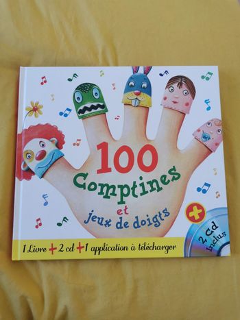 Livre avec 2 CD 100 comptines et jeux de doigts