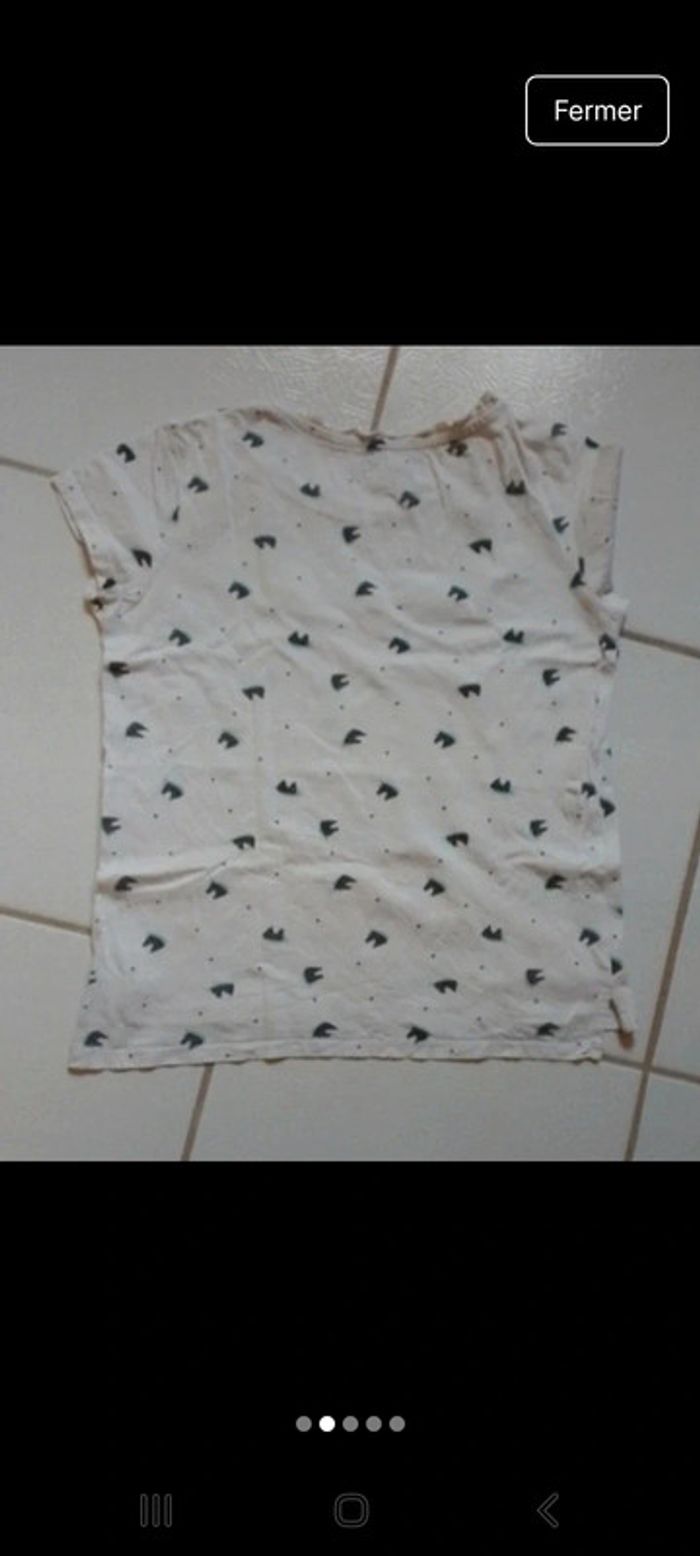 T-shirt fille blanc motif licorne Kiabi - photo numéro 2