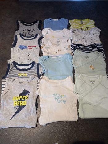 Lot bodies garçon 3 mois été