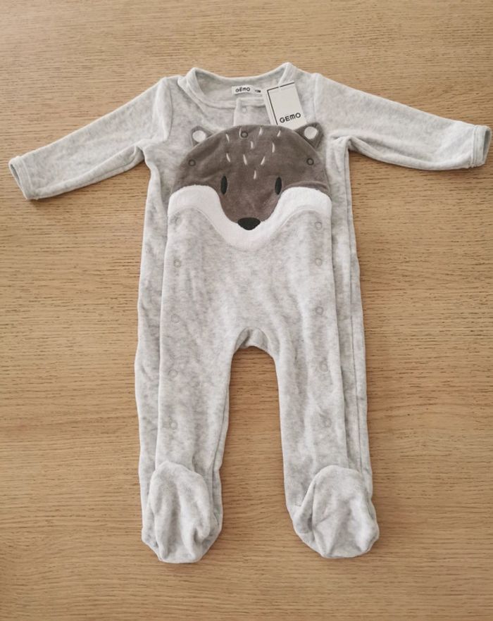 Pyjama gris NEUF garçon 1 an - photo numéro 2