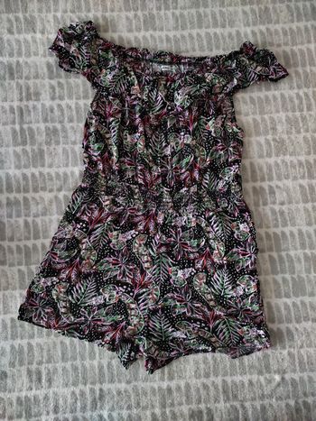 Combinaison short combi-short noir multicolore Gémo taille 42
