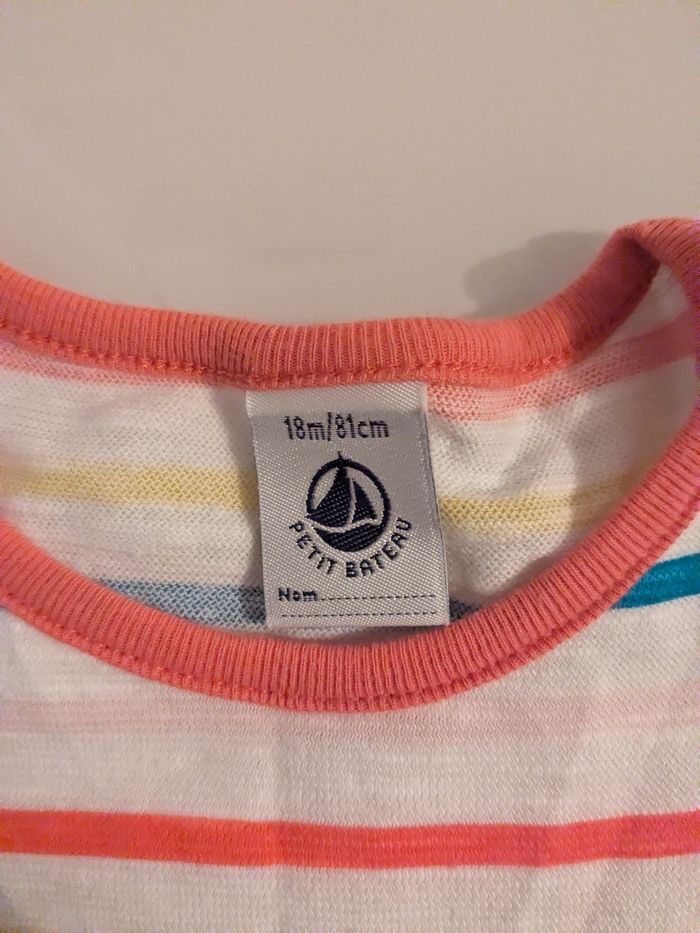 🌈 Robe bébé fille Petit Bateau – Taille 18 mois - photo numéro 2