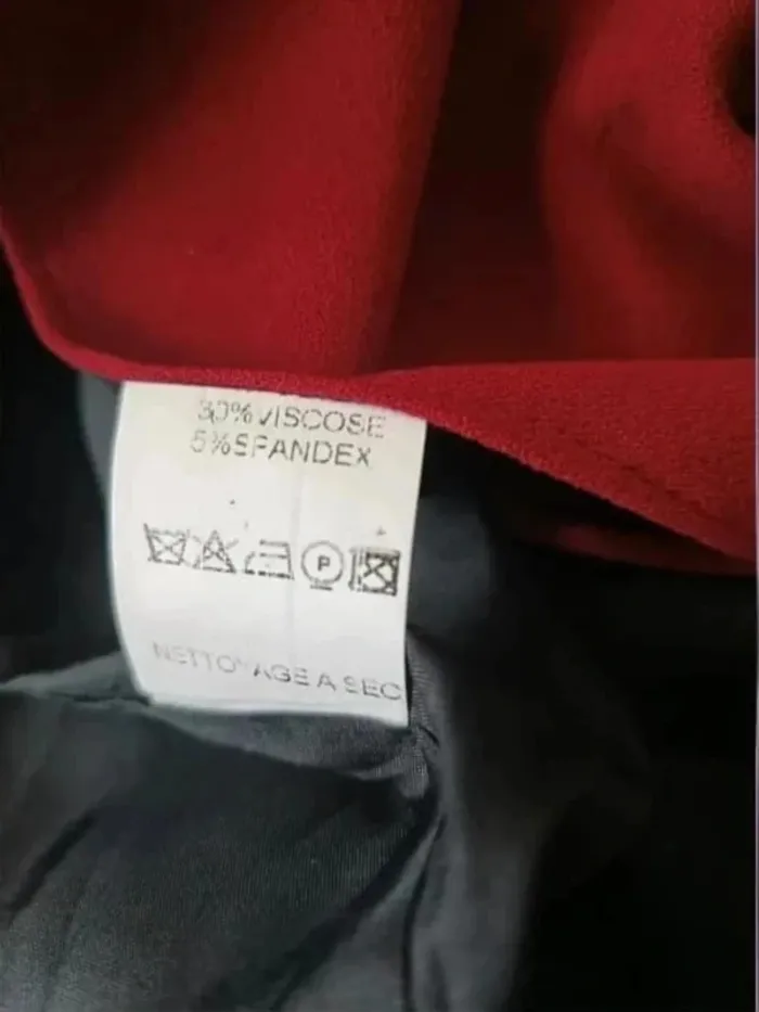 robe midi cache coeur Cottonade paris couleur bordeaux ,avec doublure taille M - photo numéro 11