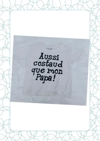Tee shirt manches courtes 12 mois Barbouillage