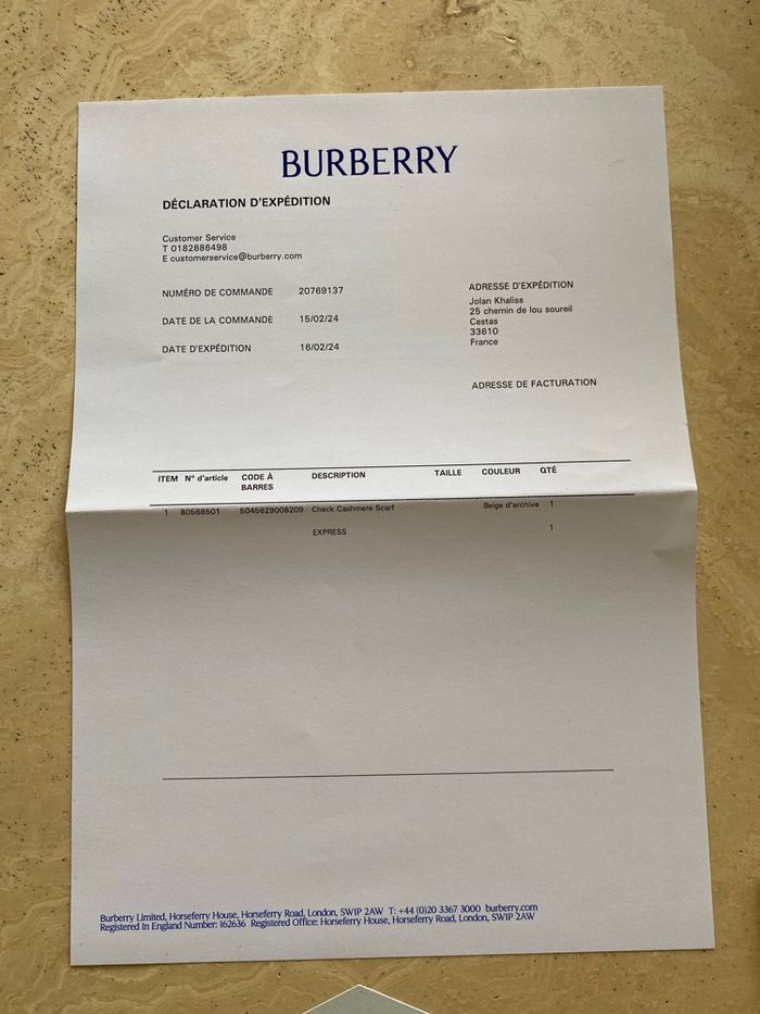 Écharpe Burberry - photo numéro 5