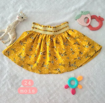 Jupe jaune 24mois
