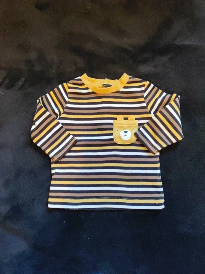 Lot 11 t-shirt manches longues 6 mois - photo numéro 2