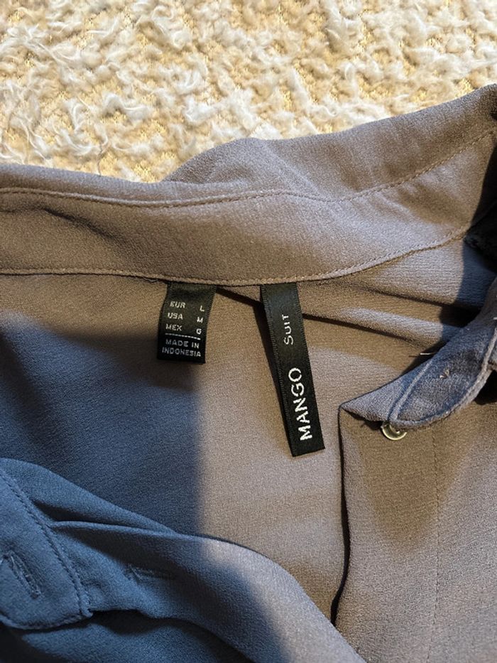 Chemise légère oversize Mango grise L - photo numéro 3