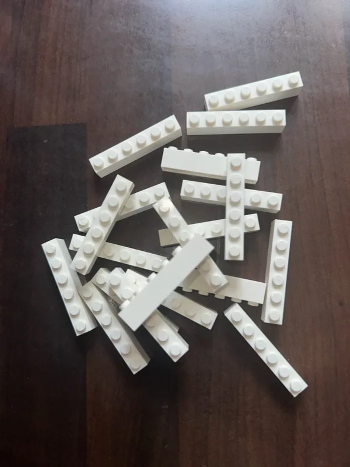 20 Brick lego  1 x 6 ref 3009 White