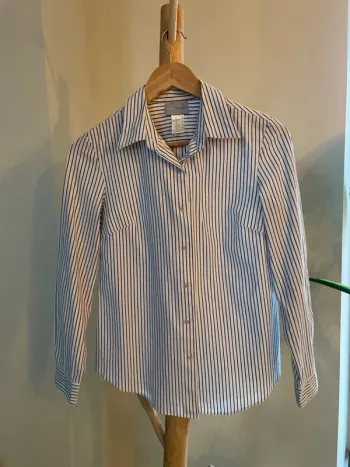 Chemise rayée blanc/bleu