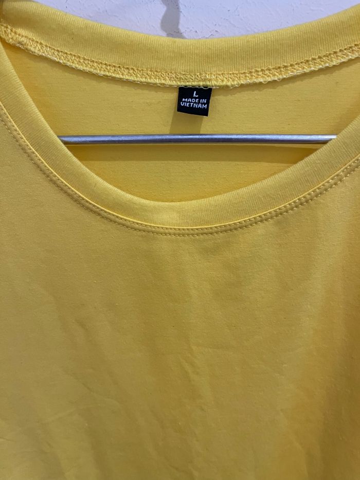 t-shirt manches courtes jaune taille L - photo numéro 2