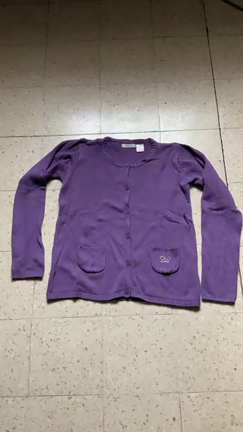 Gilet boutonné mauve (n°8)