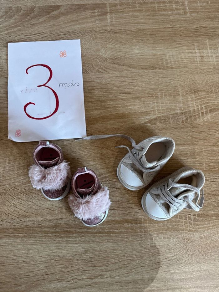 2 paires de chaussures 3 mois