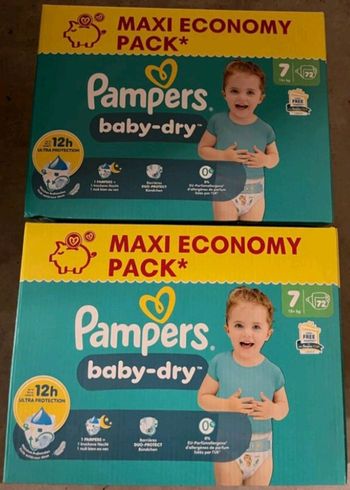 Couches Pampers baby dry taille 7