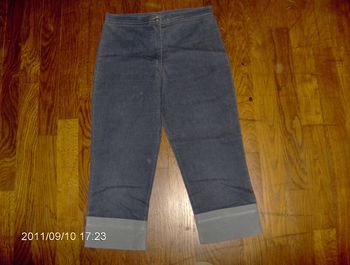 Pantacourt femme bleu taille 38