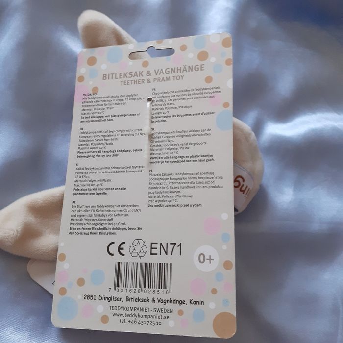 Neuf: Doudou Lapinou/anneau dentition *bruit papier froissé - photo numéro 5