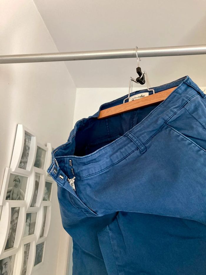Pantalon en toile chino bleu Grain de malice Taille 42 - photo numéro 2