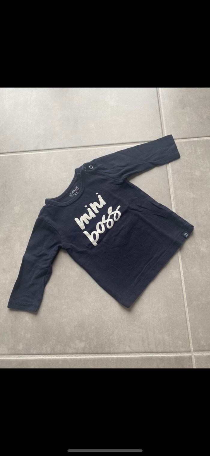 Tee shirt manches longues Mini Boss 6 mois