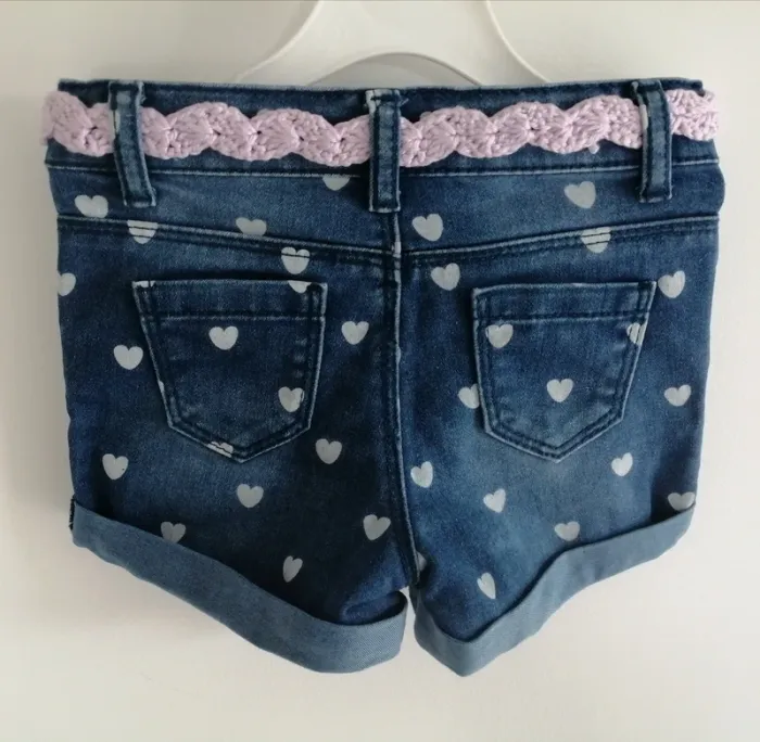 Short jean imprimé cœur ceinture crochet Lila primark - photo numéro 5