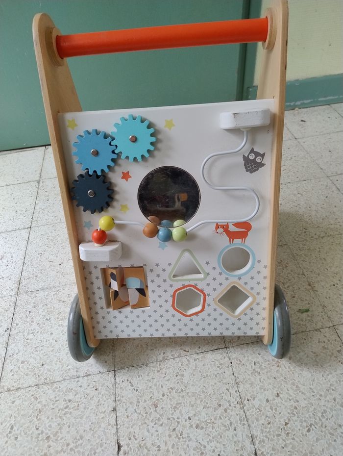 Chariot de marche en bois d'éveil bebe Verbaudet