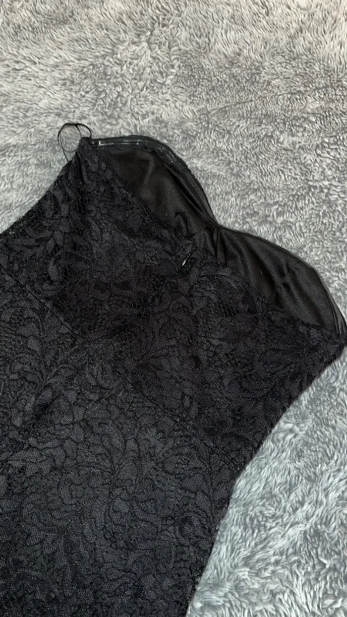 Robe bustier noiret dentelle - photo numéro 3
