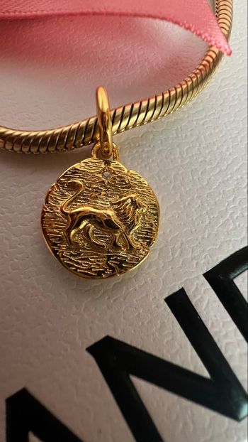 Médaillon talisman Lion doré 