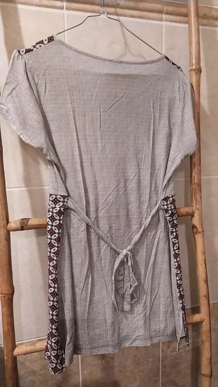 Tunique Phildar vintage M avec dentelle - photo numéro 5