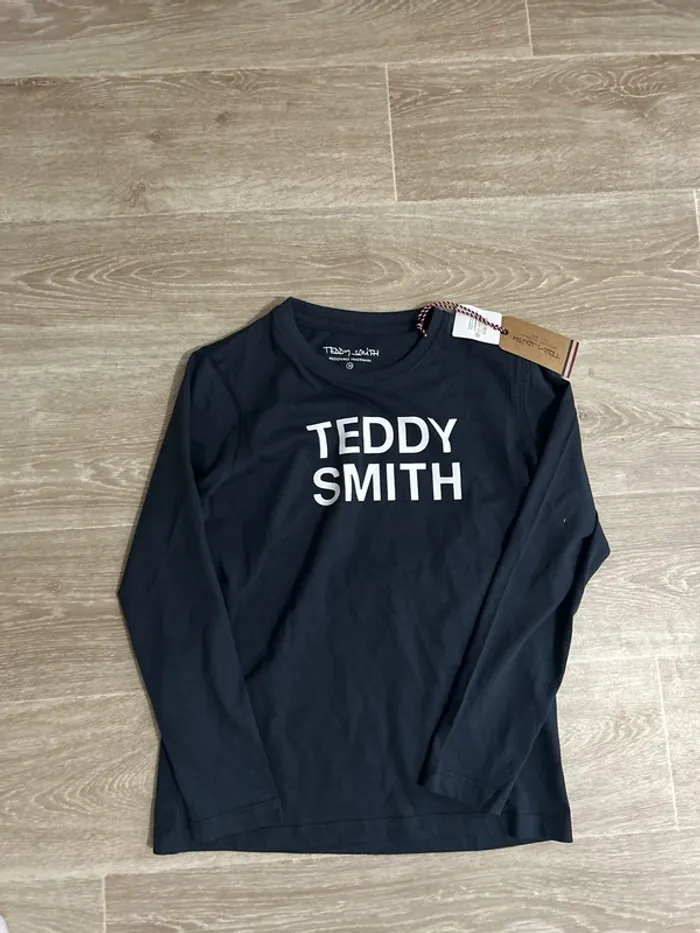 T-shirt à manches longues bleu marine navy Teddy Smith 10ans