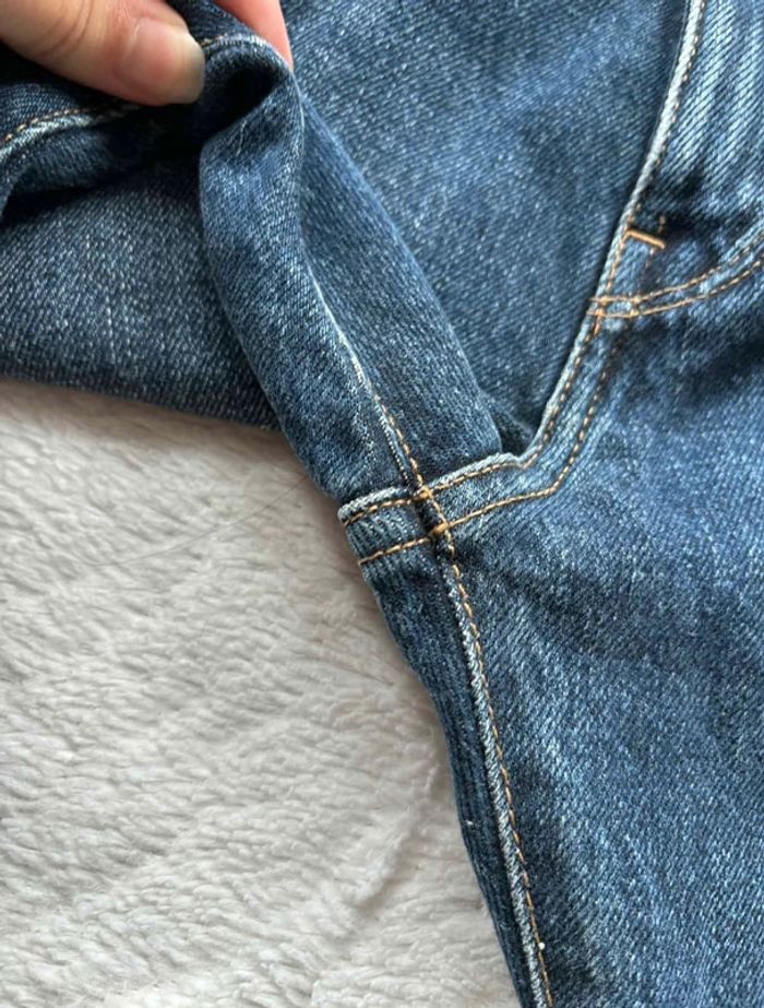 Jean Wrangler Larston bleu foncé délavé coupe slim tapered homme taille W28 38 M L32 - photo numéro 5
