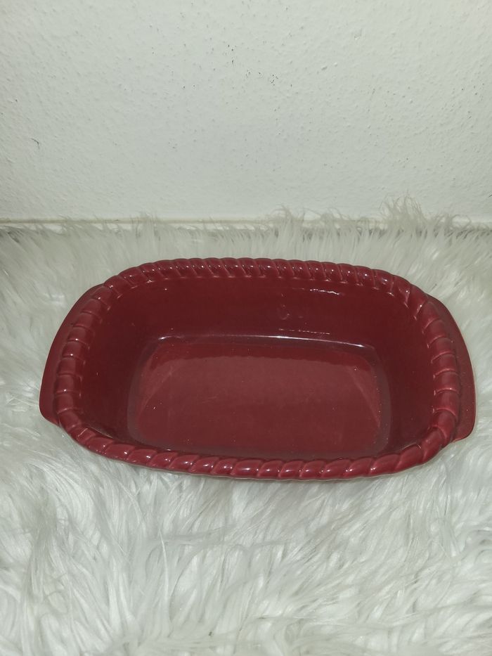 Plat en céramique rouge - style rustique - photo numéro 2