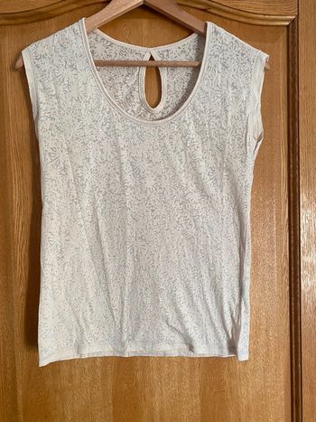 T-shirt rose pale ajouré Étam