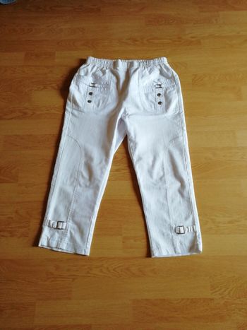 Pantacourt femme blanc