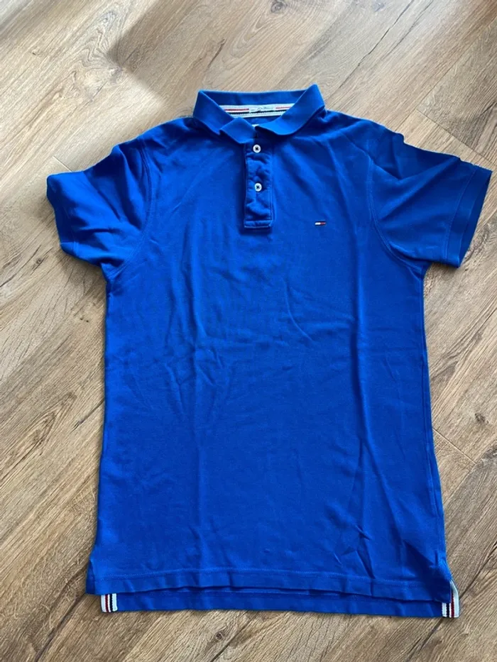 Polo Tommy Hilfiger bleu – Taille M – Logo brodé – Style classique chic - photo numéro 5
