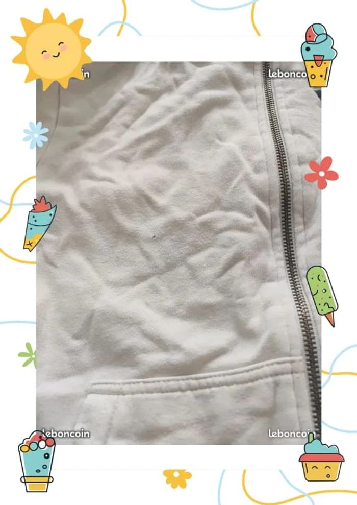 gilet zippé à capuche 10 ans - photo numéro 3