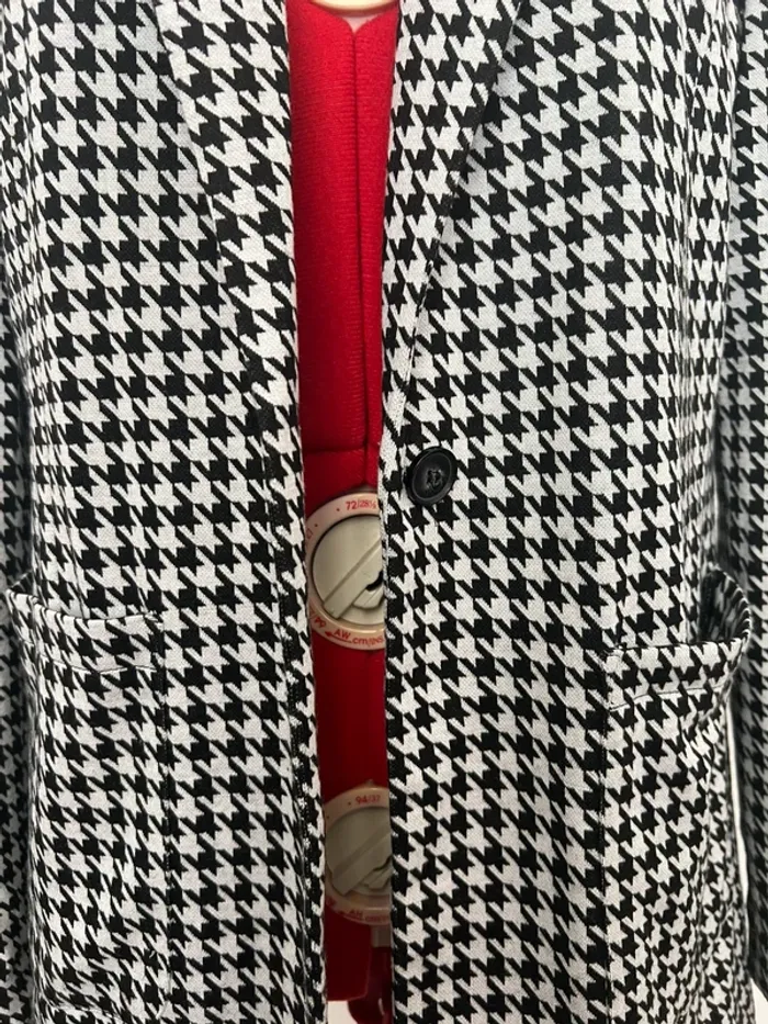 Blazer pied de poule noir et blanc Damart - photo numéro 3