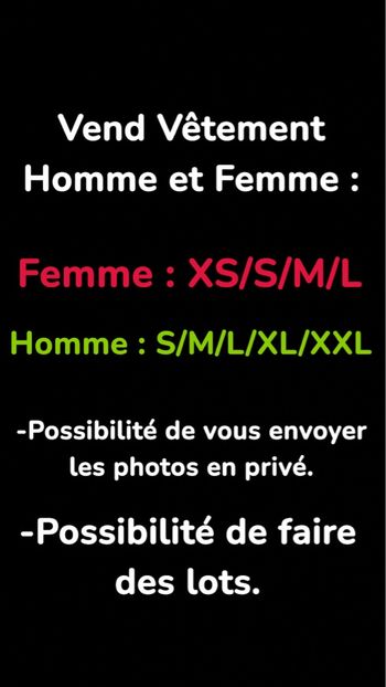 Vêtements Homme et Femme