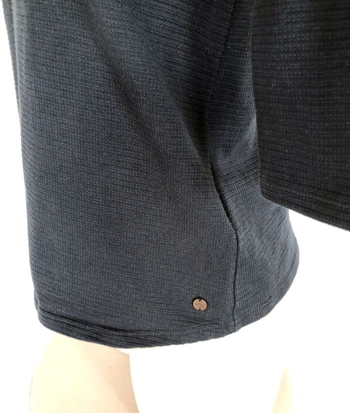 Haut manches trois quarts lavallière bleu marine texturé Bonobo taille 34 comme neuf - photo numéro 10