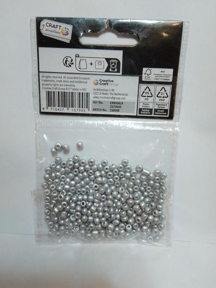 Perles de loisirs gris argent - photo numéro 4