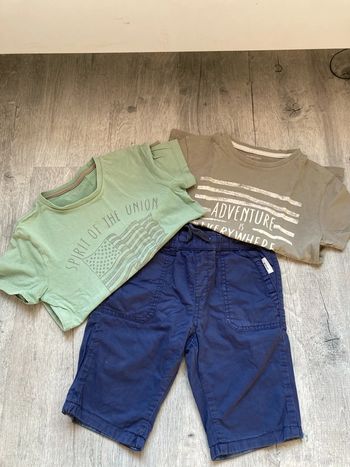 Lot bermuda tee shirt 6 ans