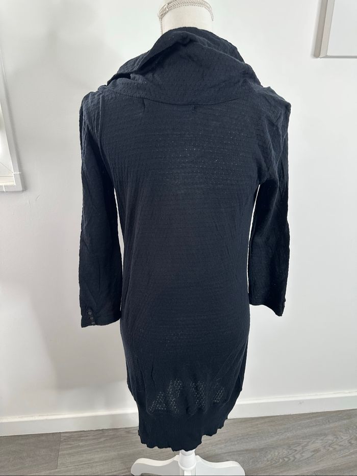 Robe noire maille ajourée IKKS T38 M - photo numéro 4