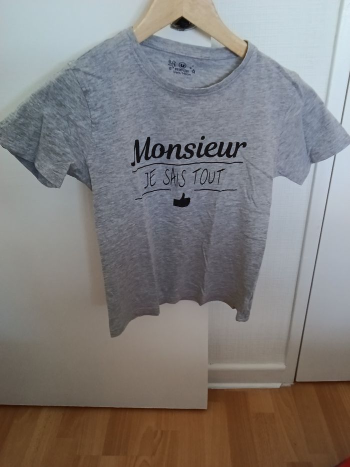 Tee-shirt U essentiel gris et noir