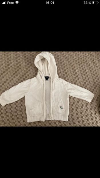 gilet à capuche bébé