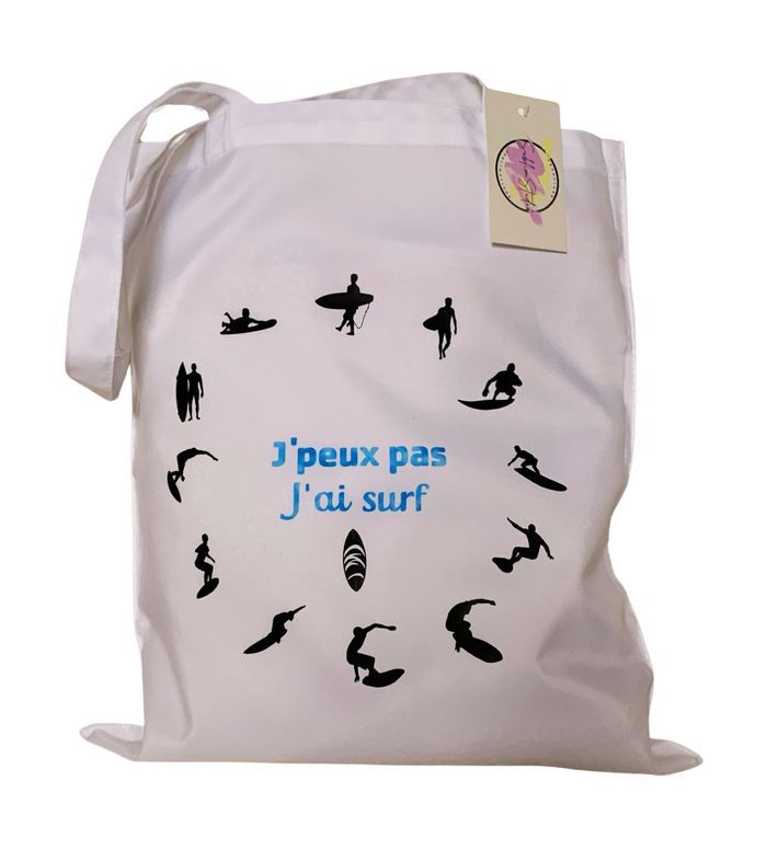 Sac personnalisable « j’peux pas j’ai surf »