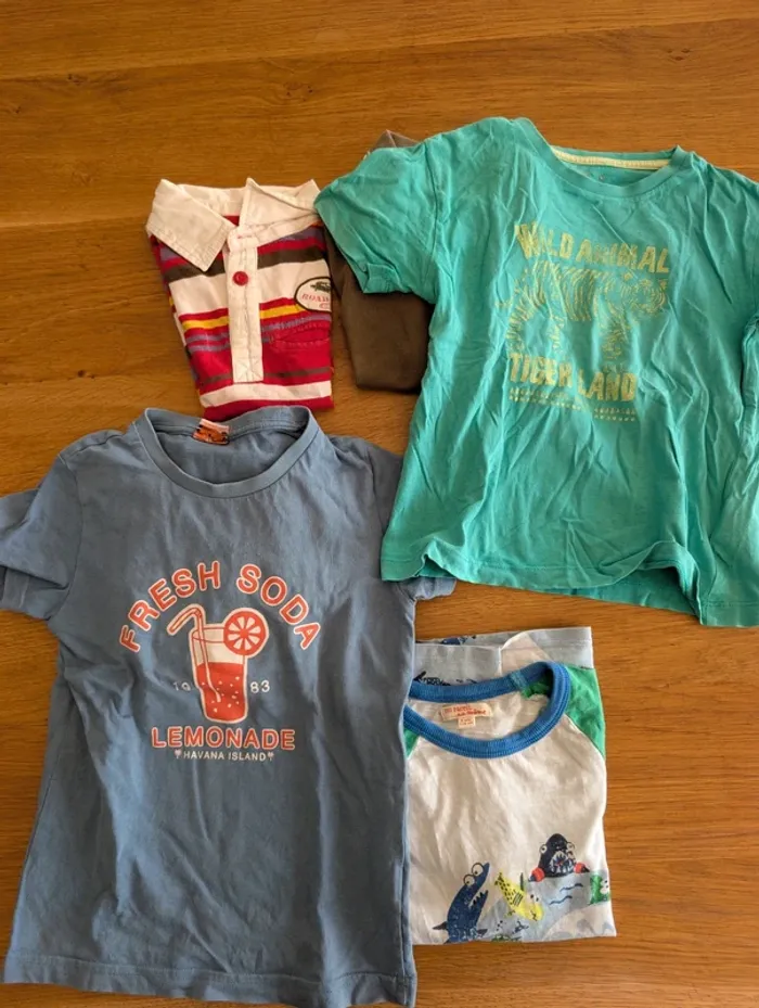 Lot 6 tee-shirts et polos manches courtes 5 ans garçon - photo numéro 3
