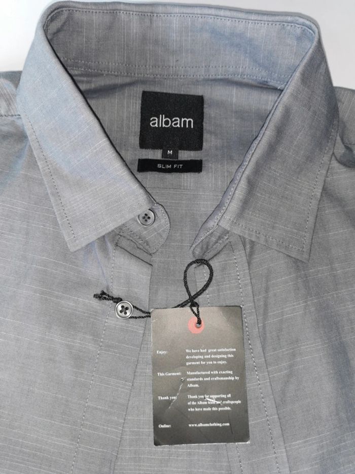 Chemise grise Albam manches longues Taille M - photo numéro 4