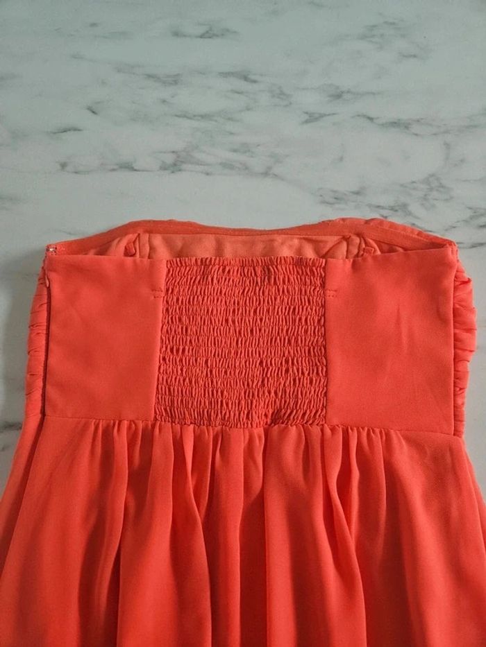 Vila robe bustier orange corail taille M - photo numéro 15