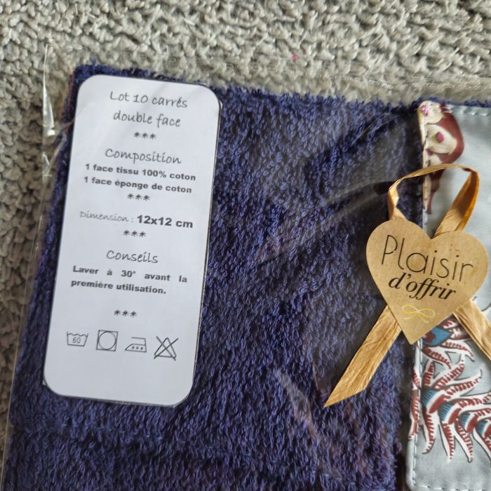 10 lingettes lavables 12x12 cm - photo numéro 3